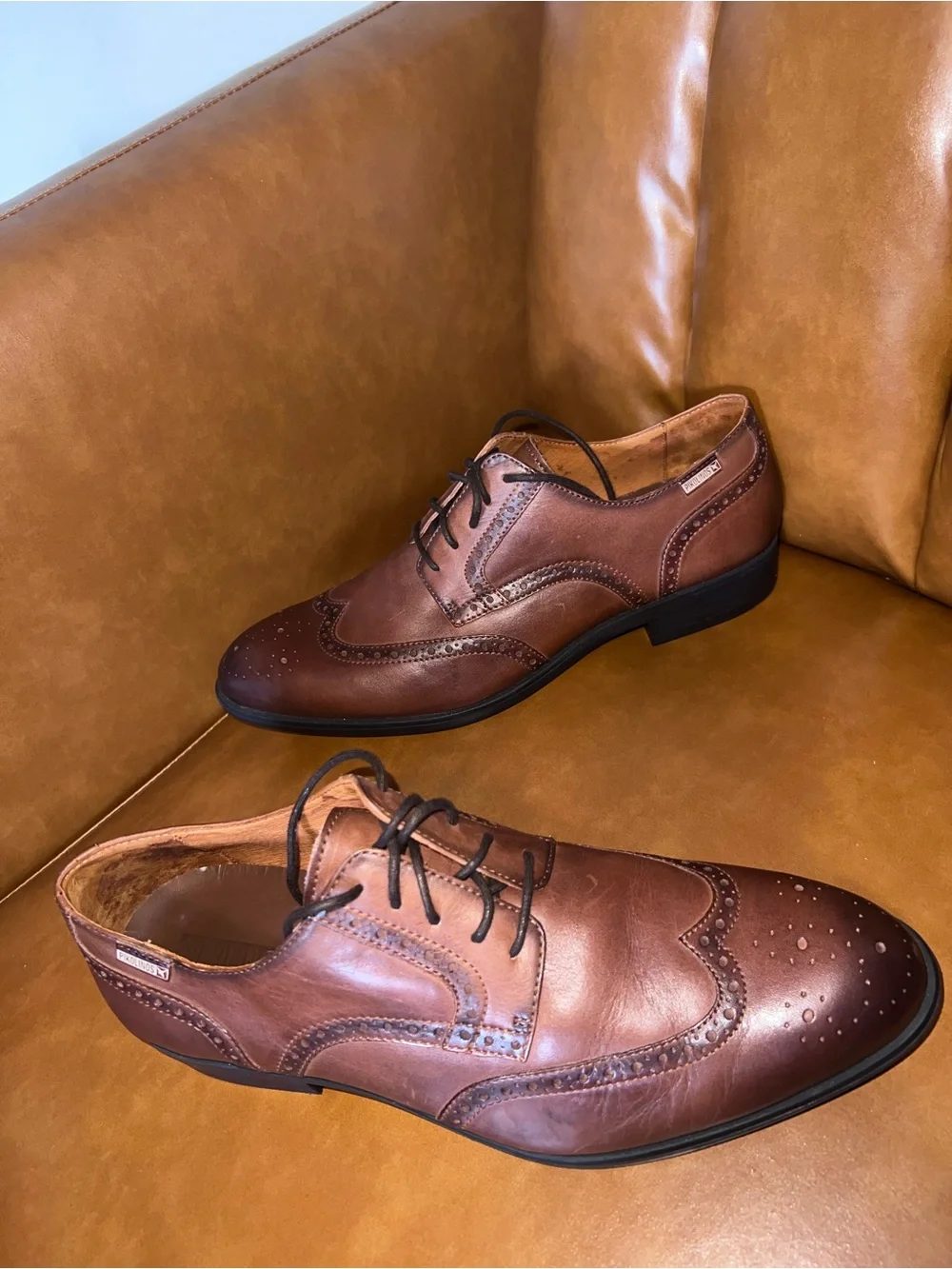 Pikolinos Bristol leather wingtip oxford detailed broguing size 44=men’s 11